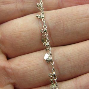 11" Sterling Many Tiny Hearts Ankle Bracelet